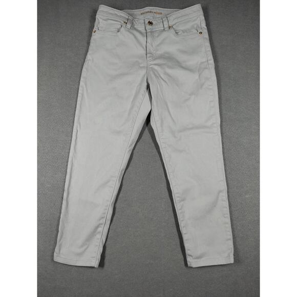 Michael Kors Women’s Sz 8 Izzy Cropped Skinny Lt. Gray Capri/Ankle Jeans - Picture 1 of 8